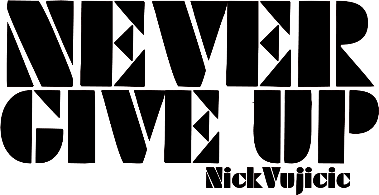 Never Give Up" Word-art Freebie (1399x812), Png Download