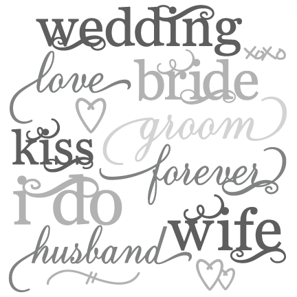 Wedding Word Png Image Background - Wedding Word Art Png (432x432), Png Download