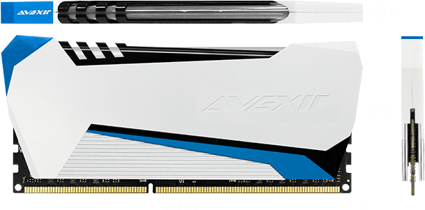 Blitzddr4 - Avexir Raiden Series Red Tesla 16gb Ddr4 2666 (763x357), Png Download