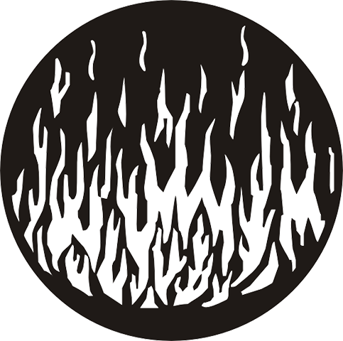 Flames - Rosco 79172 Flames 6 Gobo (483x480), Png Download