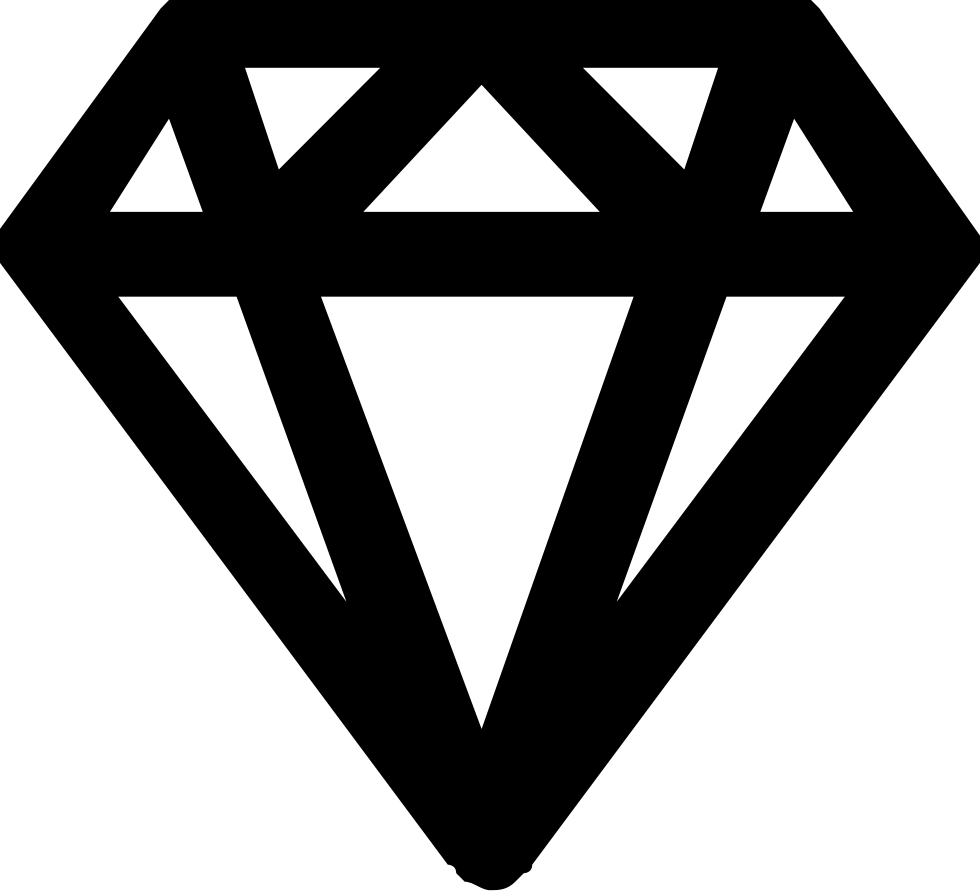 Gem Comments - Getekende Diamant (980x891), Png Download