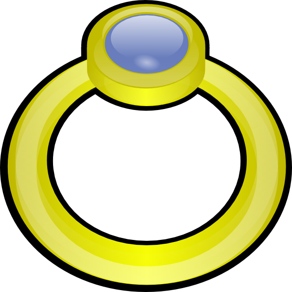 How To Set Use Golden Ring With Gem Svg Vector (600x600), Png Download