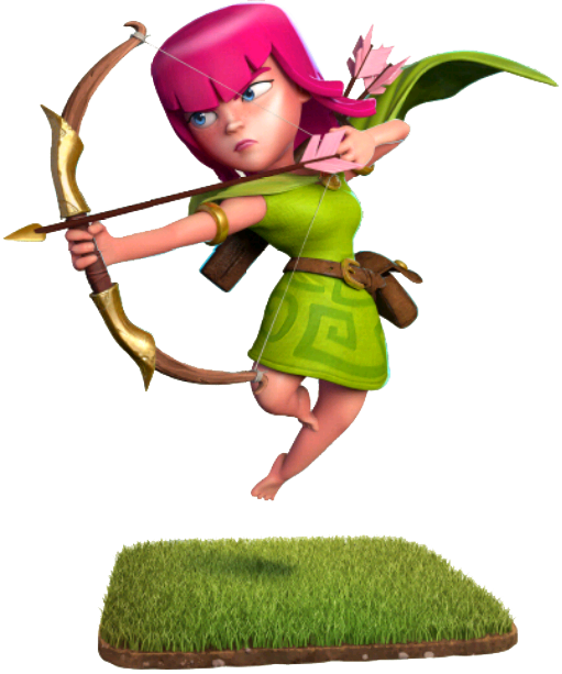 Clash Of Clans Clipart Archer - Clash Of Clans Characters (511x613), Png Download
