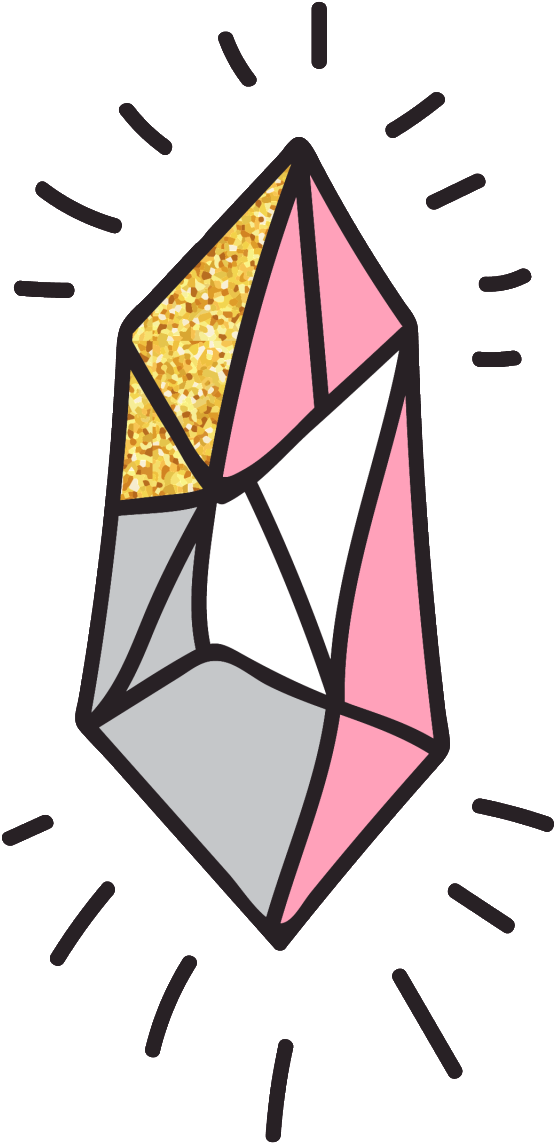 Hand Painted Gemstone Harajuku Style Transparent - 寶石 卡通 (1024x1324), Png Download