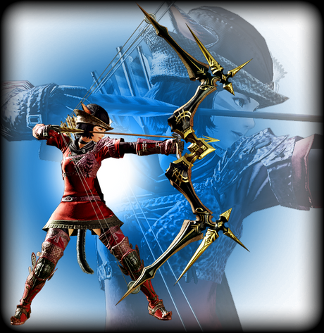 Archer - Final Fantasy 14 Bard Bow (460x473), Png Download