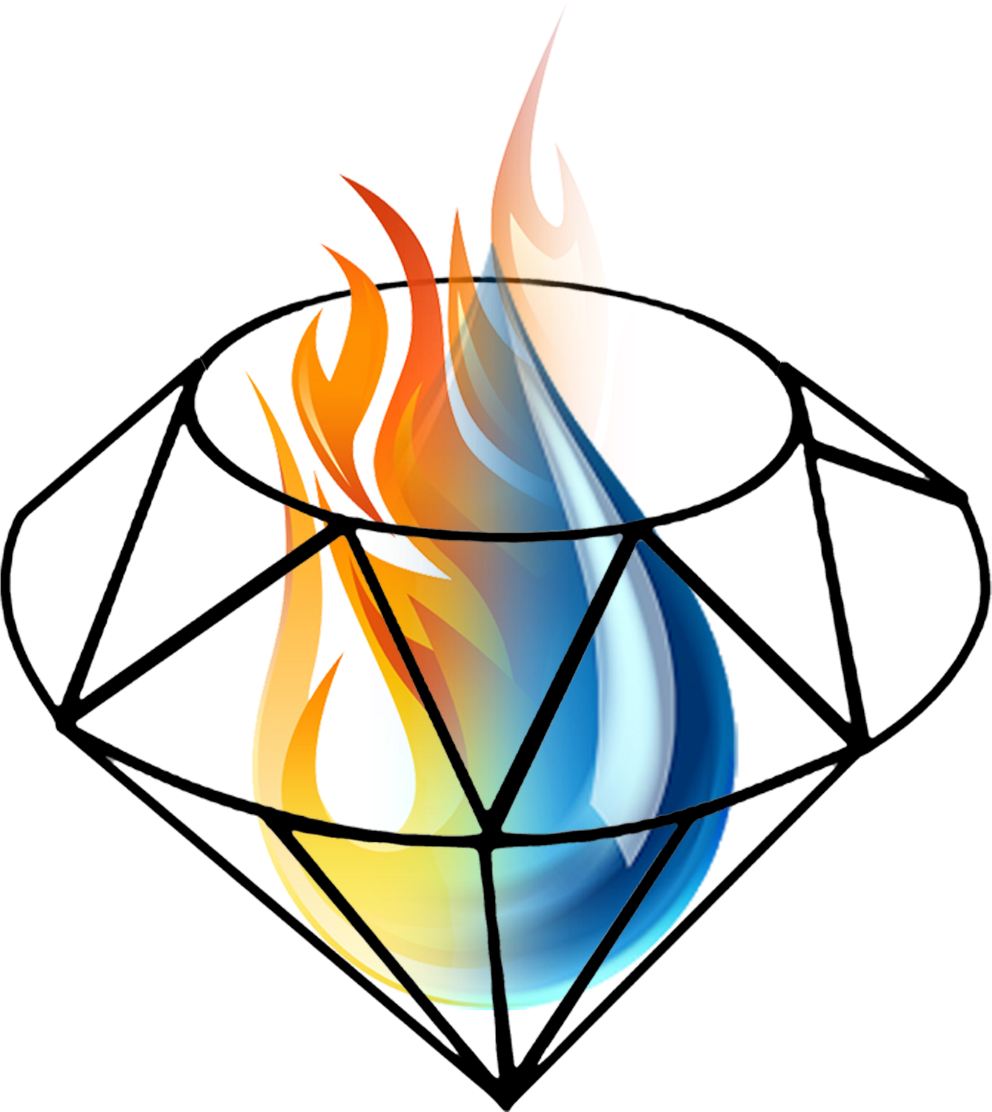 Cropped Gem Logo - Diamond Sketch Png (2480x2333), Png Download