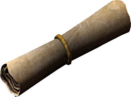 Sealed Scroll - Rolled Up Scroll Png (419x311), Png Download