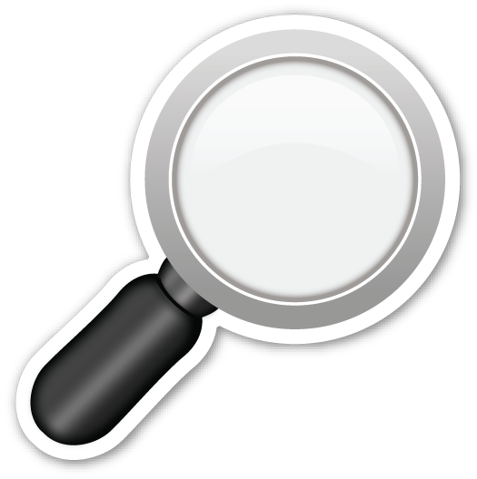 Download Right Pointing Magnifying Glass Emojis De Whatsapp Lupa PNG