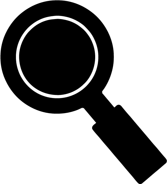 Black Magnifying Glass - Icon (750x750), Png Download
