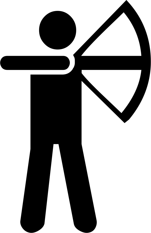 Archer Comments - Bow And Arrow Clip Art (638x981), Png Download