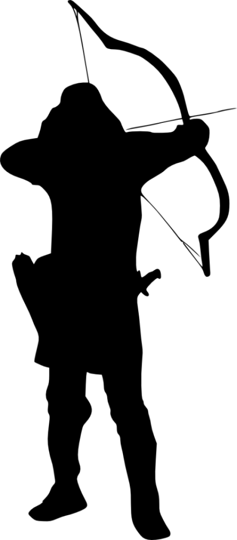 Free Png Archer Silhouette Png Images Transparent - Archer Silhouette (480x1090), Png Download