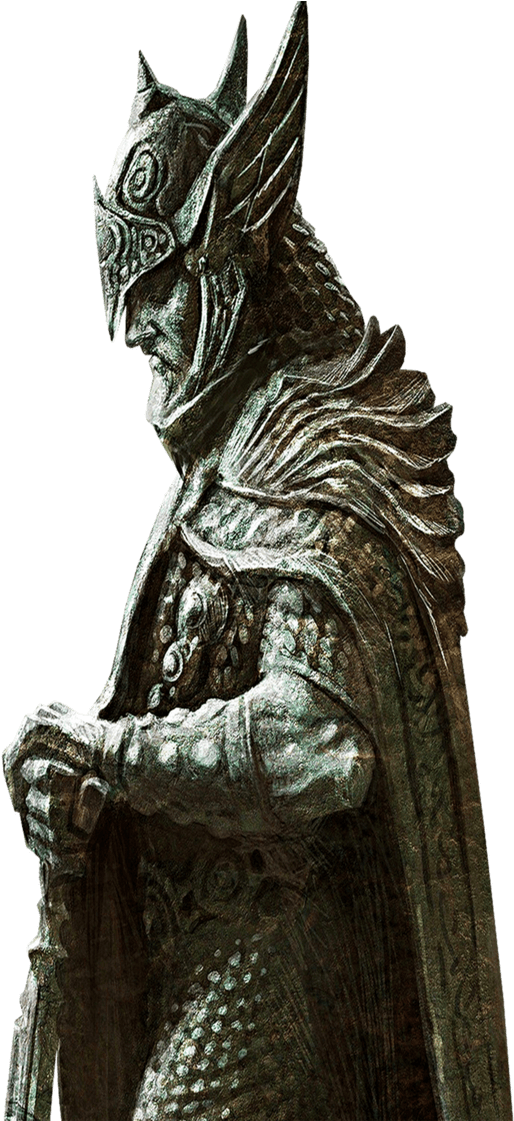 Elder Scrolls Skyrim Statue Side View Png - Elder Scrolls Png (713x1120), Png Download