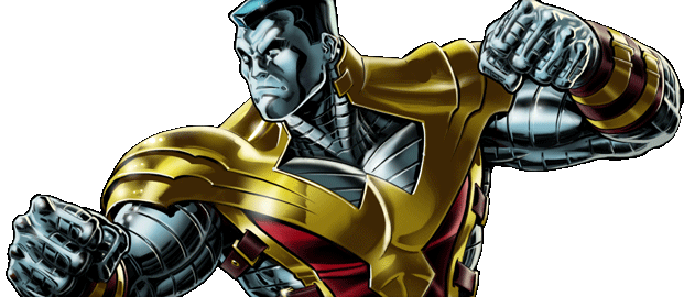 Colossus-b Dialogue - Super Hero En Metal (621x270), Png Download