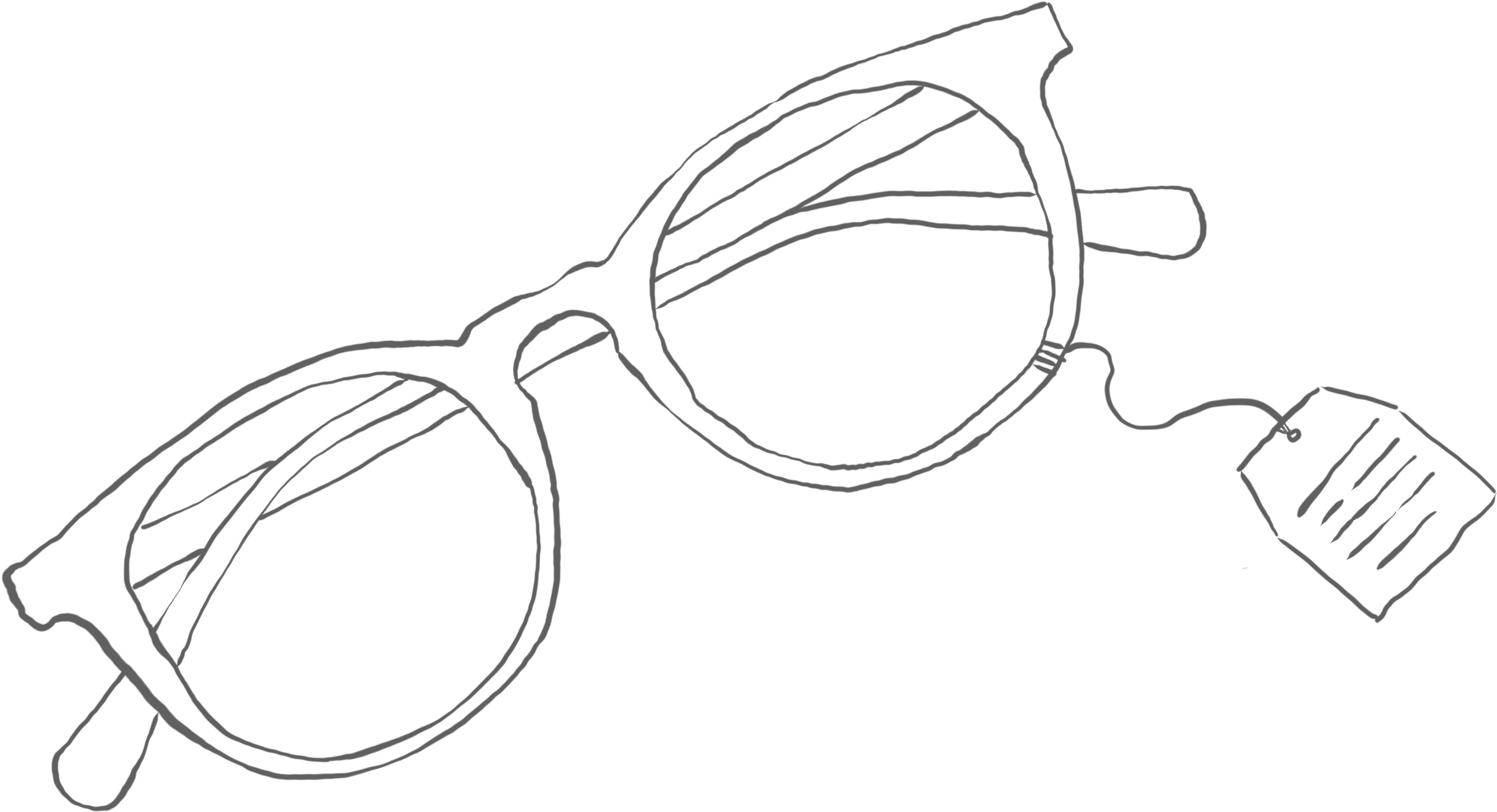 Banner Free Glasses At Getdrawings Com Free For Personal - Glasses Drawing (2403x1412), Png Download