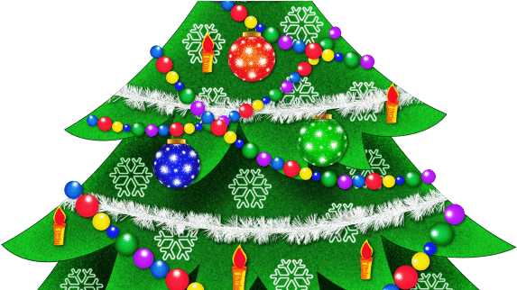 Christmas Tree - Christmas Tree Round Ornament (670x321), Png Download