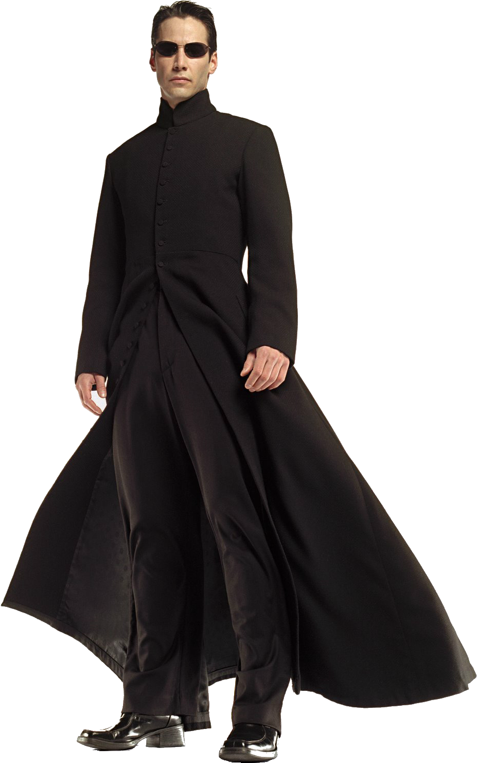 Neo Matrix - Keanu Reeves Matrix Outfit (997x1524), Png Download