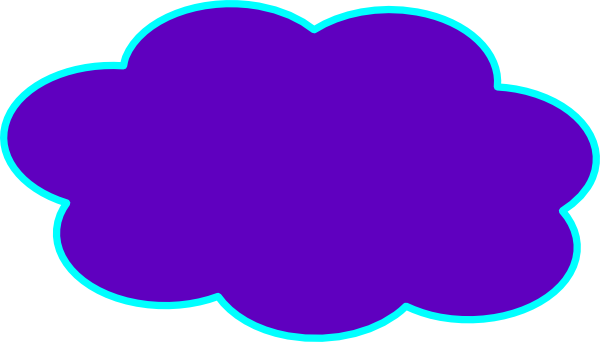 Purple Cloud Clipart (600x342), Png Download