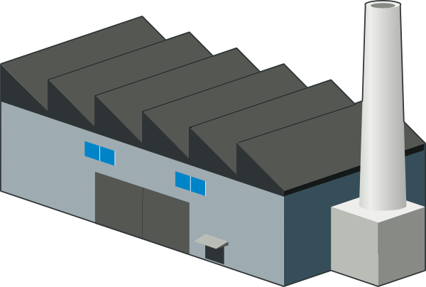 Small - Factory Clipart Png (600x404), Png Download