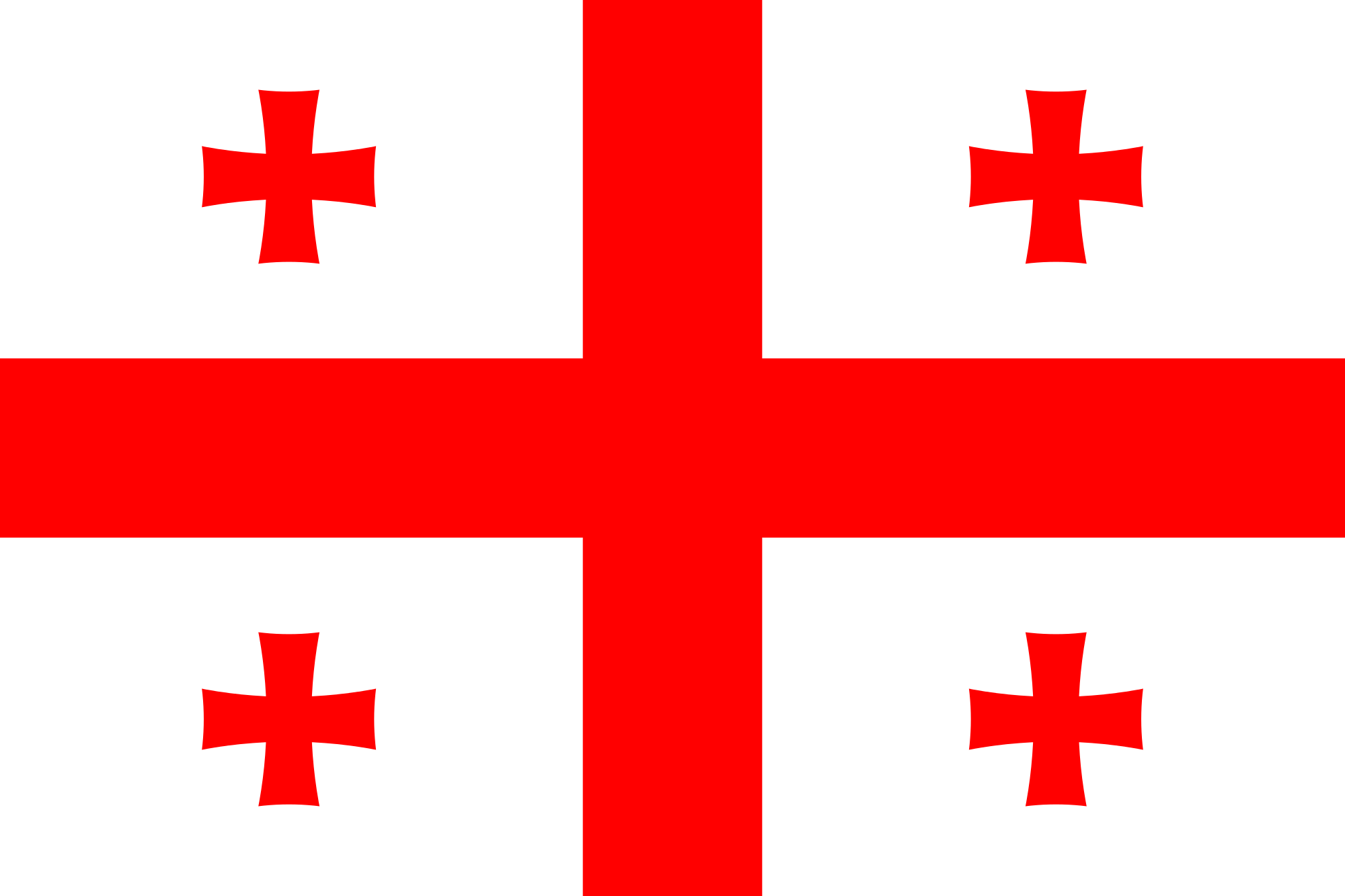 Fileflag Of Georgia - Georgia National Flag (2000x1333), Png Download