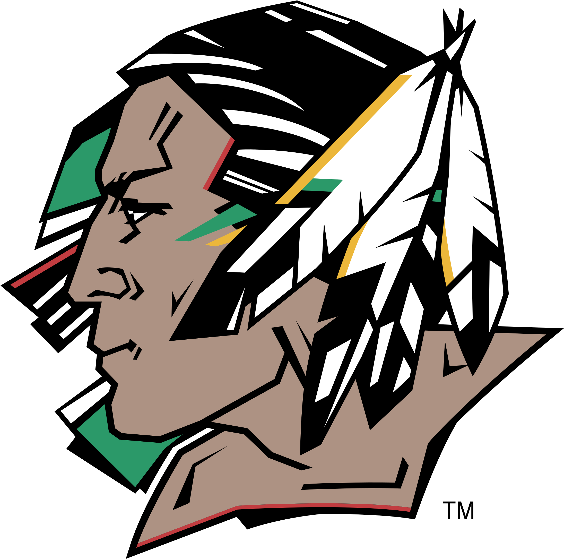 Und Fighting Sioux Logo Png Transparent - Fighting Sioux Logo (2400x2400), Png Download