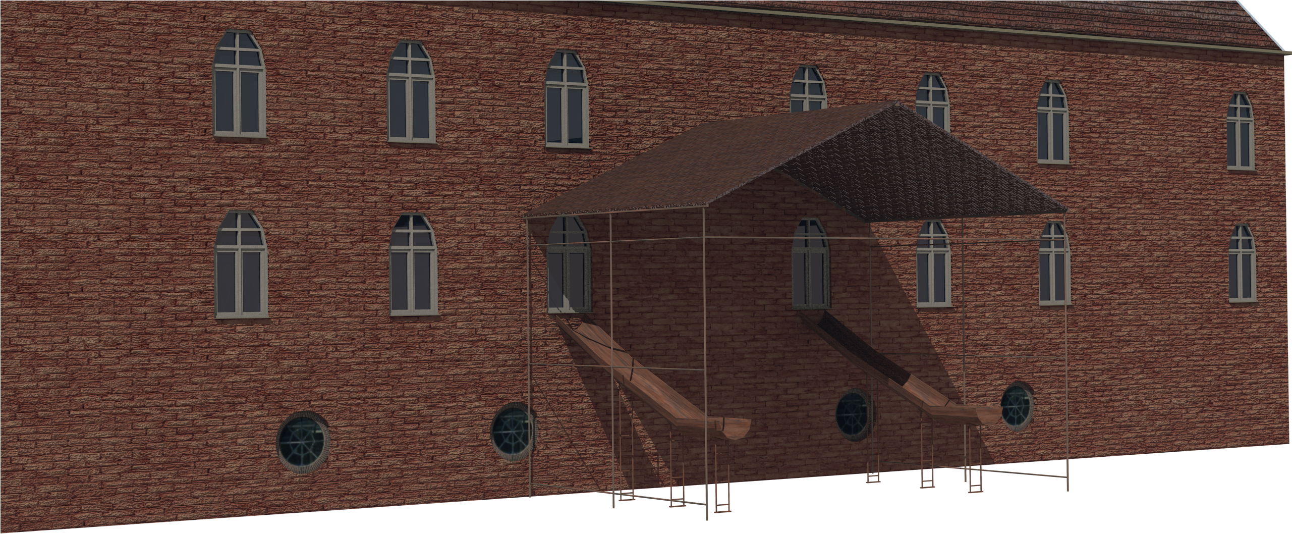 Old Factory 3d Model Sample 39532 836132 - Factory (2560x1080), Png Download