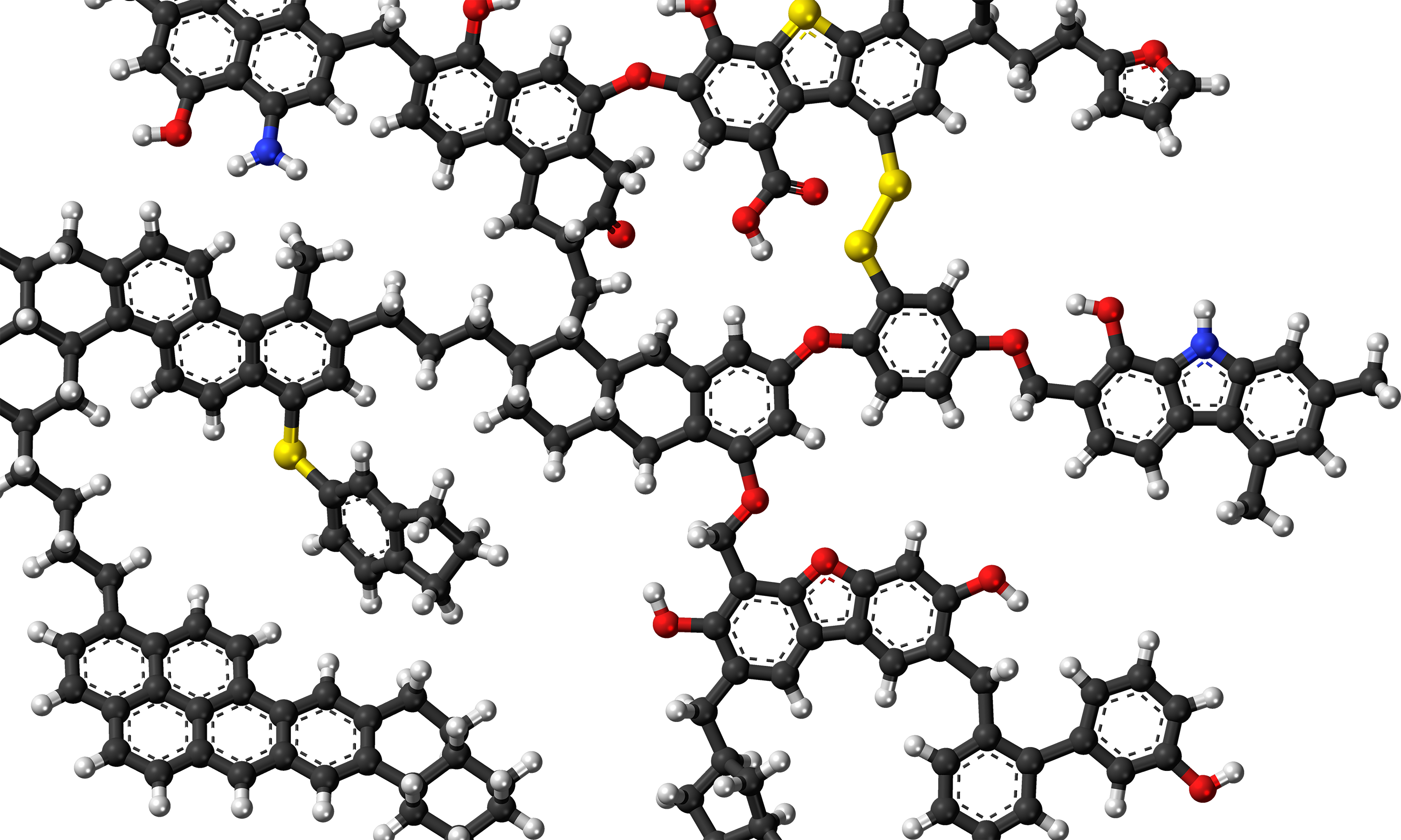 Coal Example Structure Ball - Science Of Cholesterol [book] (3000x1800), Png Download