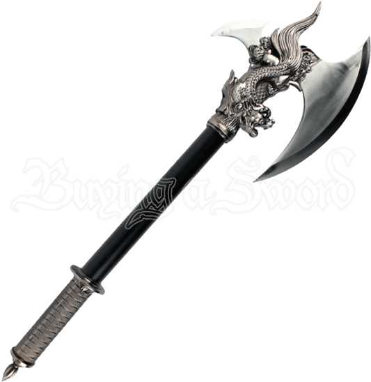Oriental Dragon Battle Axe - Battle Axe (550x550), Png Download