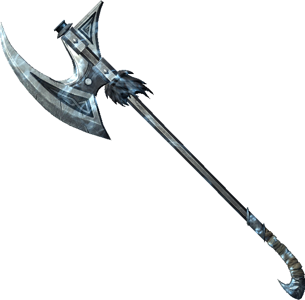 Nordic Battleaxe Of Ice Skyrim Wiki - Battle Axe Skyrim (615x615), Png Download