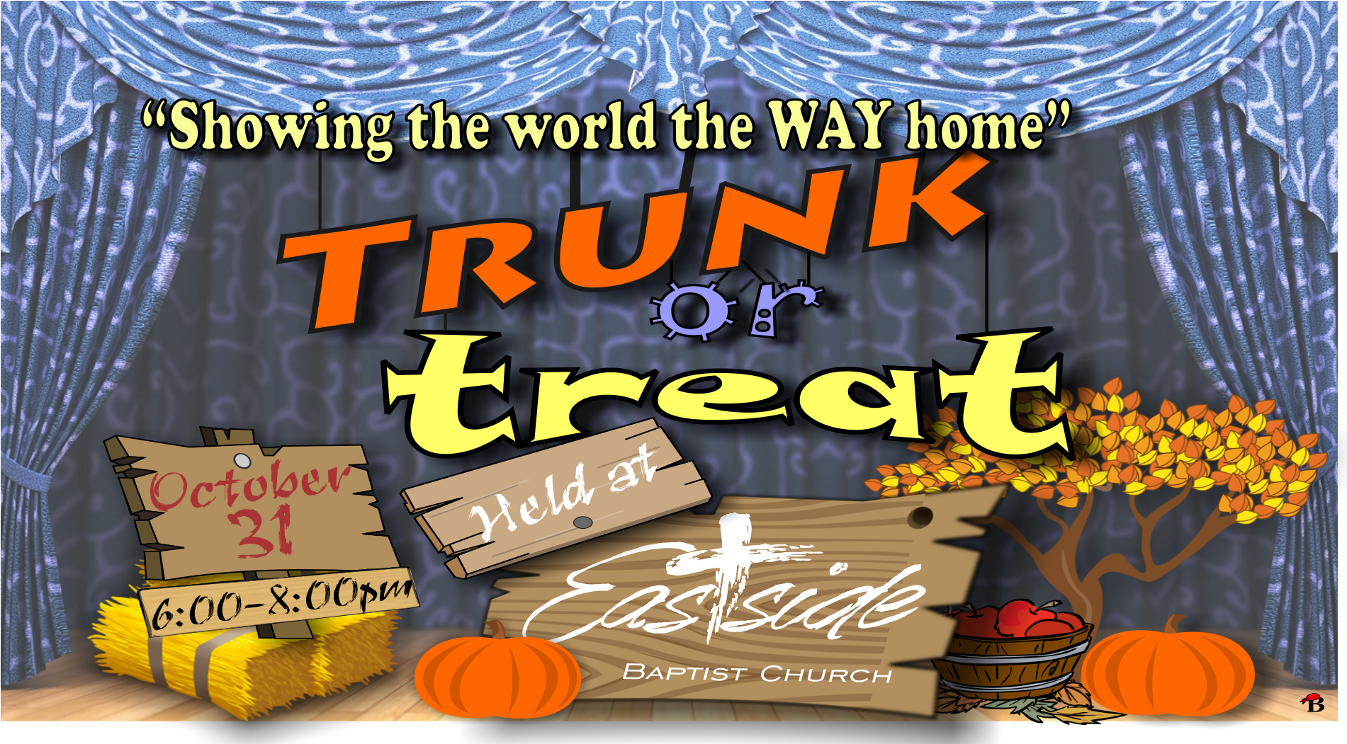 Trunk Or Treat - 舞台 布 幕 (1920x1080), Png Download