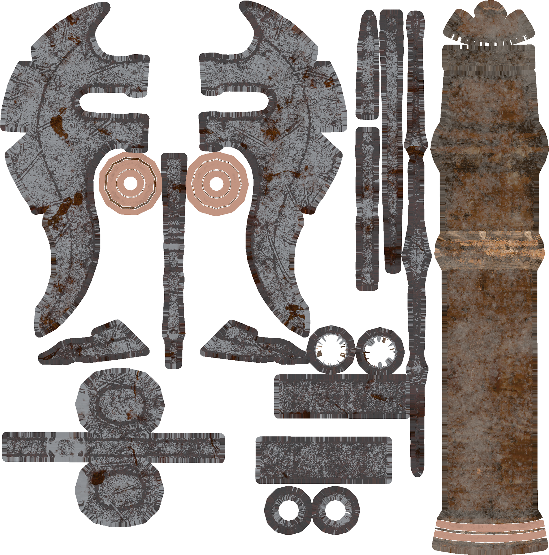 Battle Axe Broken - Wood (1920x1920), Png Download