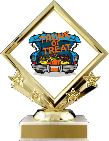 Trunk Or Treat Diamond Logo Trophy - Logo (471x600), Png Download