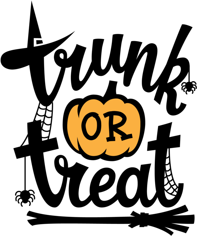 Trunk Or Treat-01 - Trick Or Treat Lettering (1000x1000), Png Download
