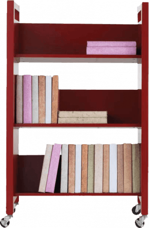Afydecor Contemporary Portable Bookshelf In Red - Portable Bookshelf (300x457), Png Download
