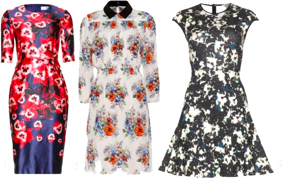 Floral Dress Png Clipart - Textile Dress Png (630x387), Png Download