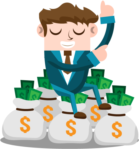 Business Man With Money, Business, People, Man Png - Png Of Business Money Cartoon (640x640), Png Download
