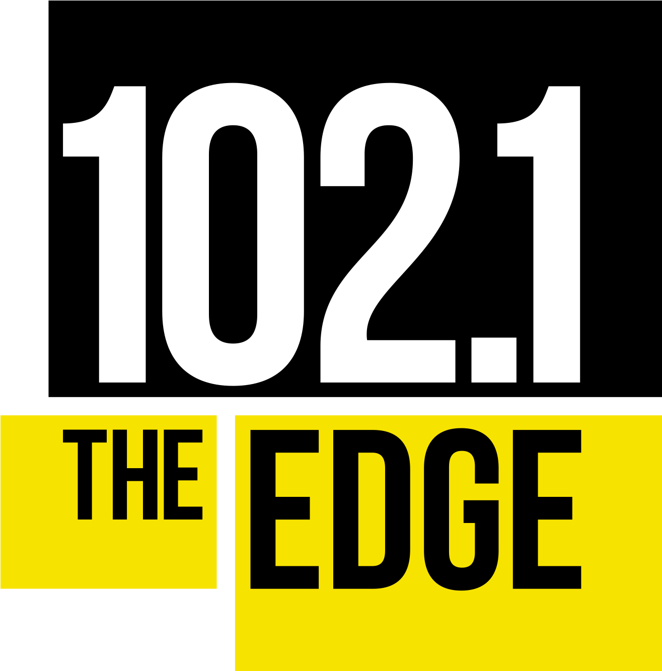 1 The Edge Logo - 102.1 The Edge Logo (1500x1528), Png Download