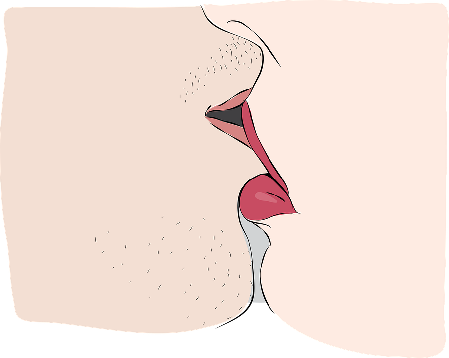 Beijo, Paixão, Closeup, Boca, Mulher, Macho - Kiss (903x720), Png Download