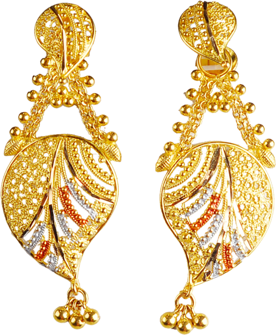 Png Jewellers Earrings Designs - Calcutta Design Gold Earrings - Free