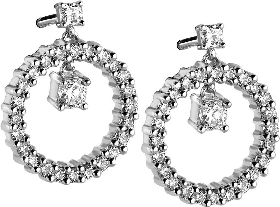 Prestige Earings - Black (1000x1000), Png Download