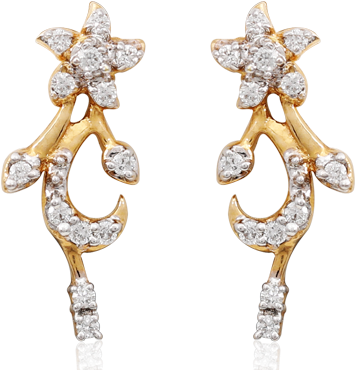 Stunning Floral Petal Earring - Earring (400x400), Png Download