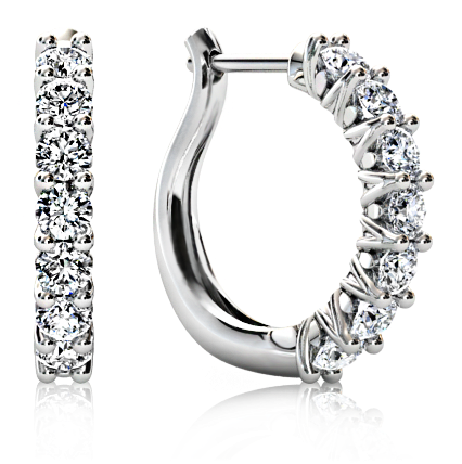 The Browns Protea Huggie Diamond Earrings - Earrings (1024x1024), Png Download