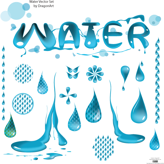 A Variety Of Water Vector Material - Different Forms Of Water In The World (567x567), Png Download