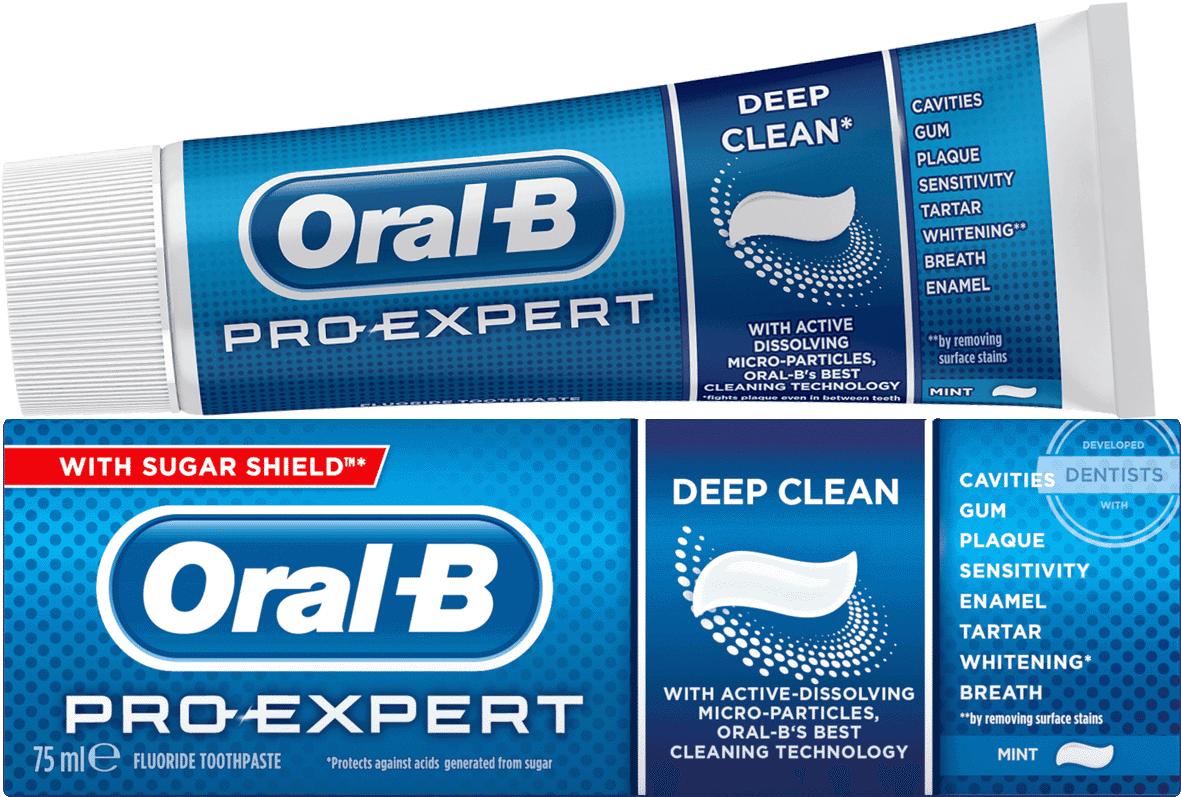 Oral B Pro Expert Deep Clean Toothpaste - Oral B Pro Expert Whitening Toothpaste 75ml (1200x1200), Png Download