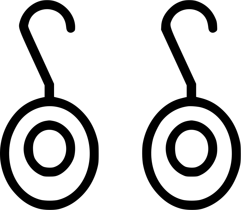 Png File Svg - Earring (981x856), Png Download