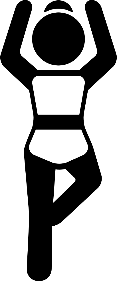 Girl Standing Up With Flexed Knee Comments - Silhueta De Esportistas (410x980), Png Download