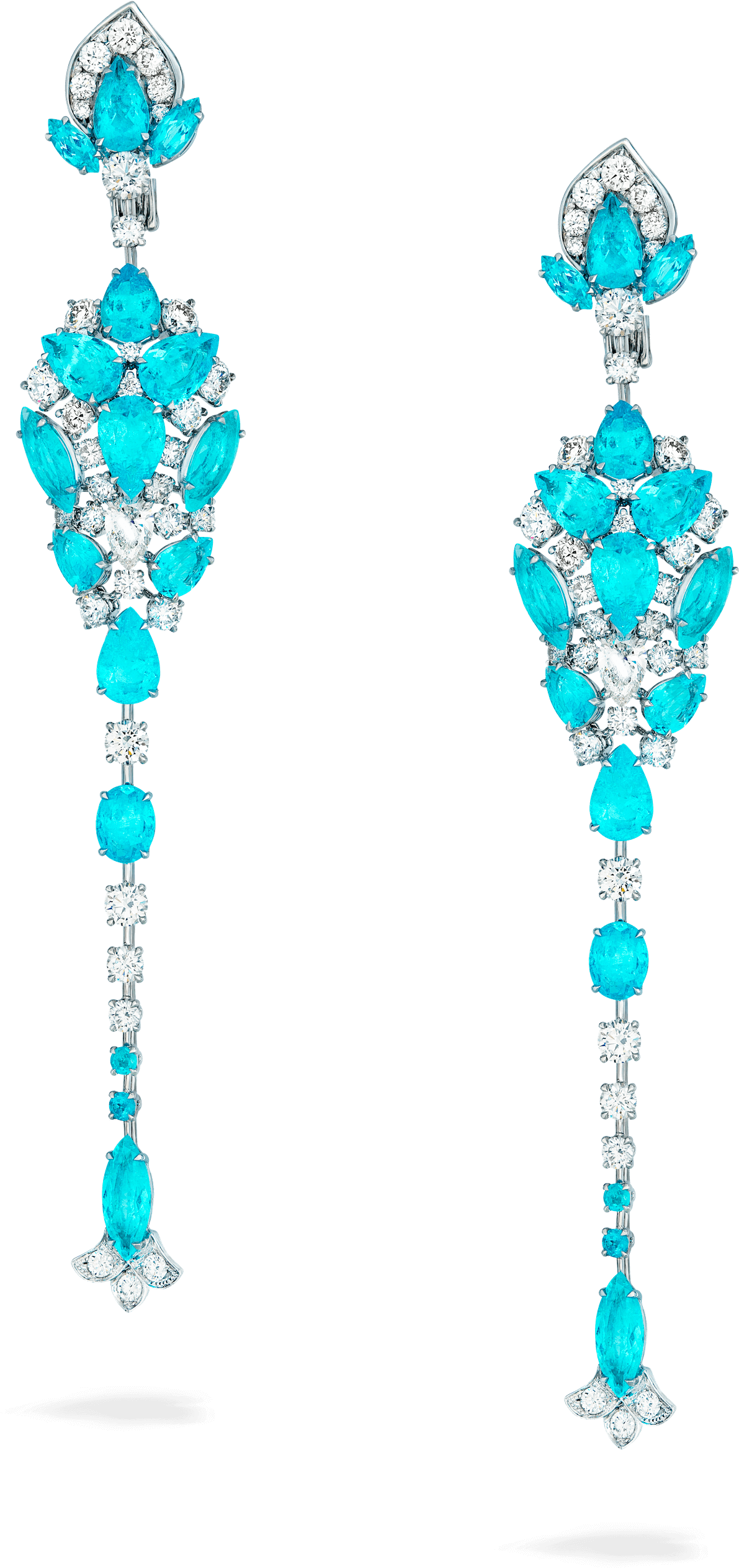 Paraiba Tourmaline Dragon Earrings - Paraíba (2000x2762), Png Download