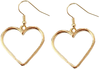 Itgirl Shop Metallic Vintage Heart Earrings Aesthetic - Transparent Vintage Aesthetic (460x460), Png Download