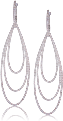 Diamond Earrings - Earrings (342x425), Png Download