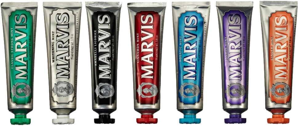 Marvis's Different Flavors Of Toothpaste - Marvis Ginger Mint Toothpaste, 3.8 Ounces (1024x499), Png Download