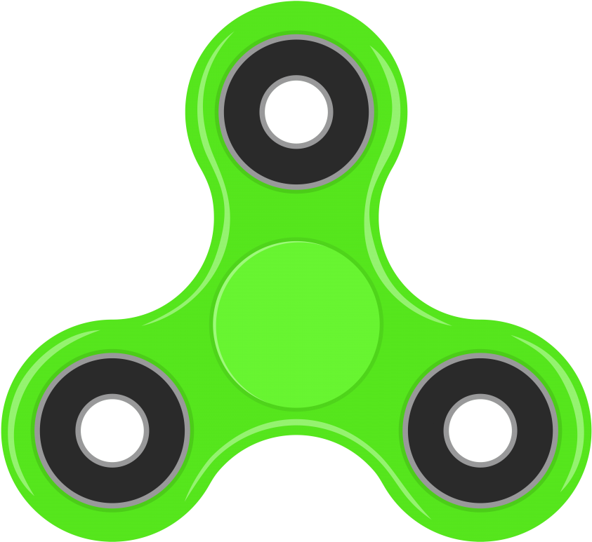 Free Png Spinner Green Png Images Transparent - Fidget Spinner Neon Green (850x780), Png Download